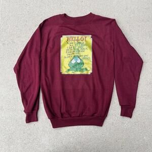 Vintage 80s burgundy pet t-shirt sweatshirt